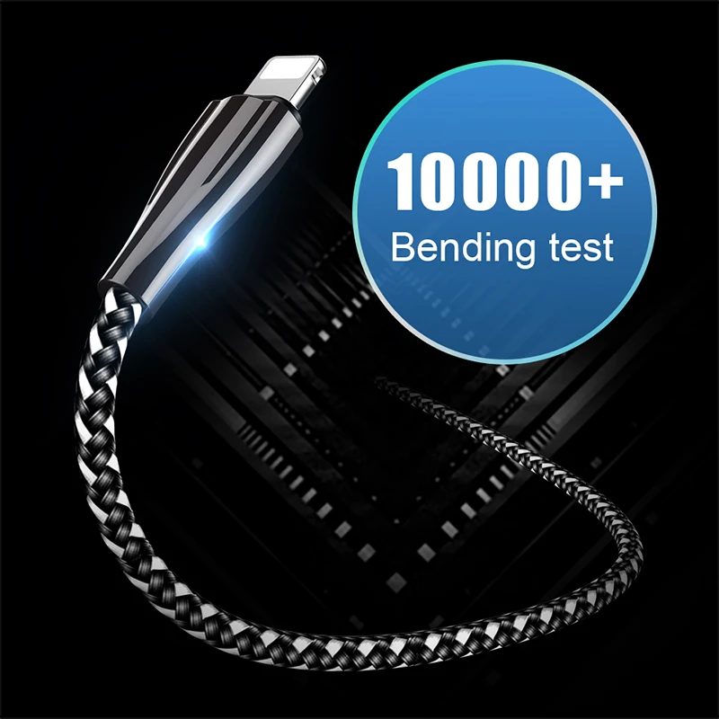  FLOVEME Zink-legierung USB Kabel für iPhone X 7 8 6s plus 2.4A Schnelle Lade Data Schnelle Kabel fü