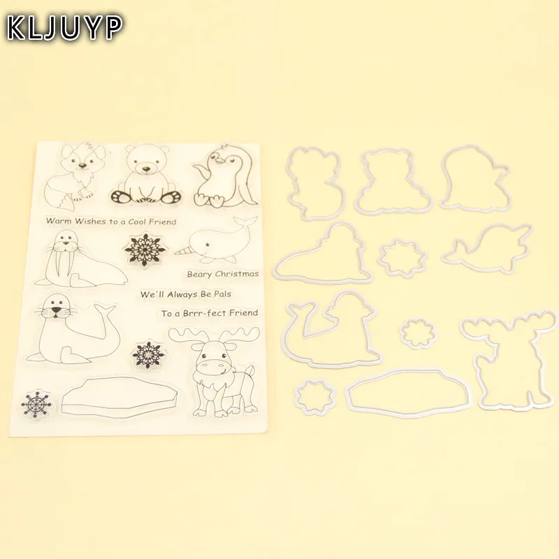 

KLJUYP Christmas Animals Stamp Metal Cutting Dies Stencils for DIY Scrapbooking/photo album Decorative Embossing DIY Paper Card