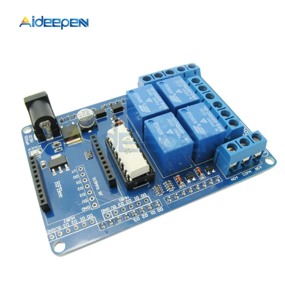 

4 Channel 5V Relay Module Extension Board Relay Shield V1.3 Compatible For Arduino UNO R3 Xbee 315 Smart Electronics Relay DIY