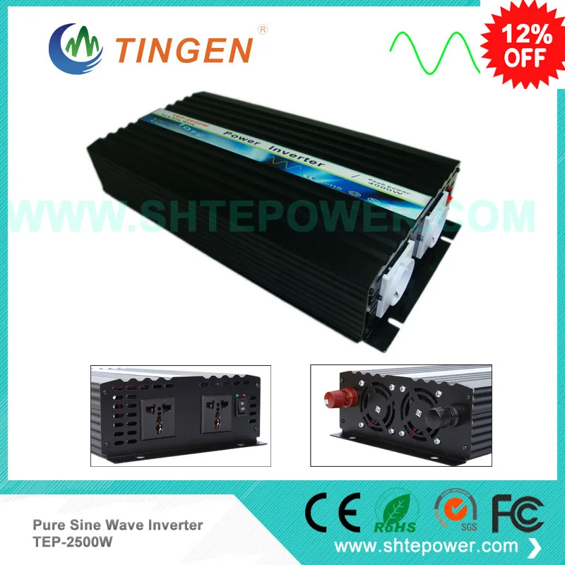 

Hot Item!!!2500W Pure Sine Wave Power Inverter 12v 220v/wholesale--Door to Door shipping