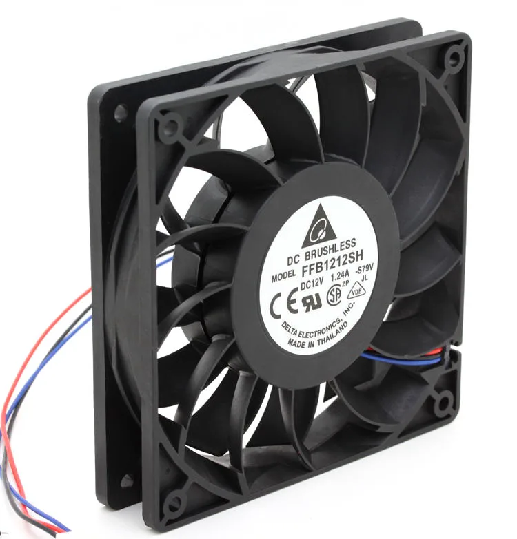 50 шт. Для delta FFB1212SH 12025 12 см 120 мм DC В 1.24A 3-контактный сервер инвертор корпус осевой