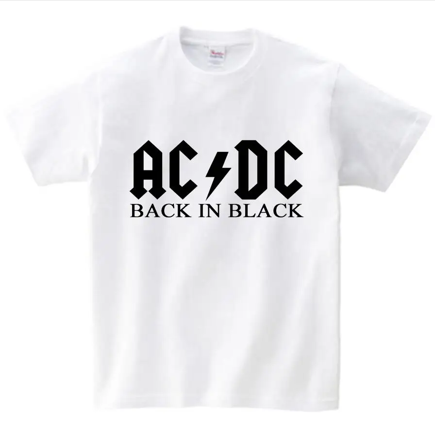 ACDC/детская футболка с принтом надпись-Логотип AC DC Детская Повседневная футболка принт AC/DC для мальчиков и девочек костюм для малышей - Цвет: 13