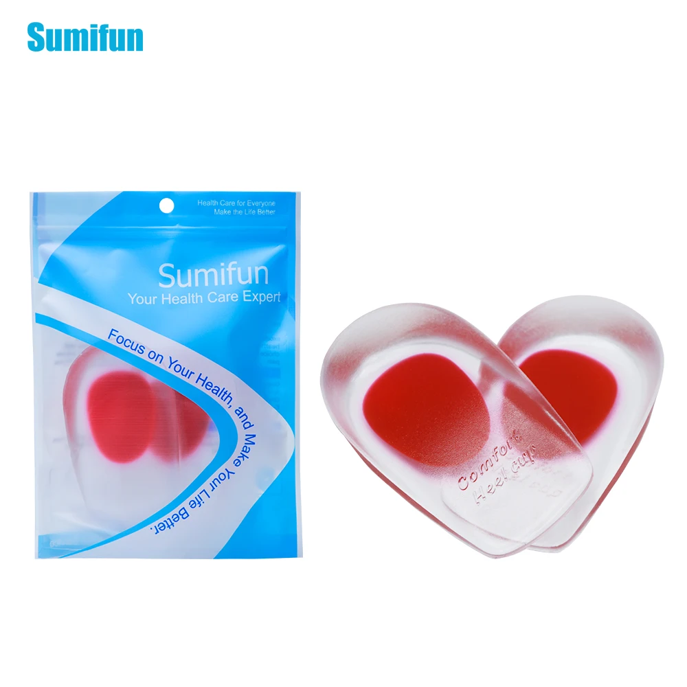 

1Pair Height Comfort Soft Massaging Gel Insoles Shoes Pads Cushion Heel Cup Insoles Support Massager Inserts Heel Pain Z02201