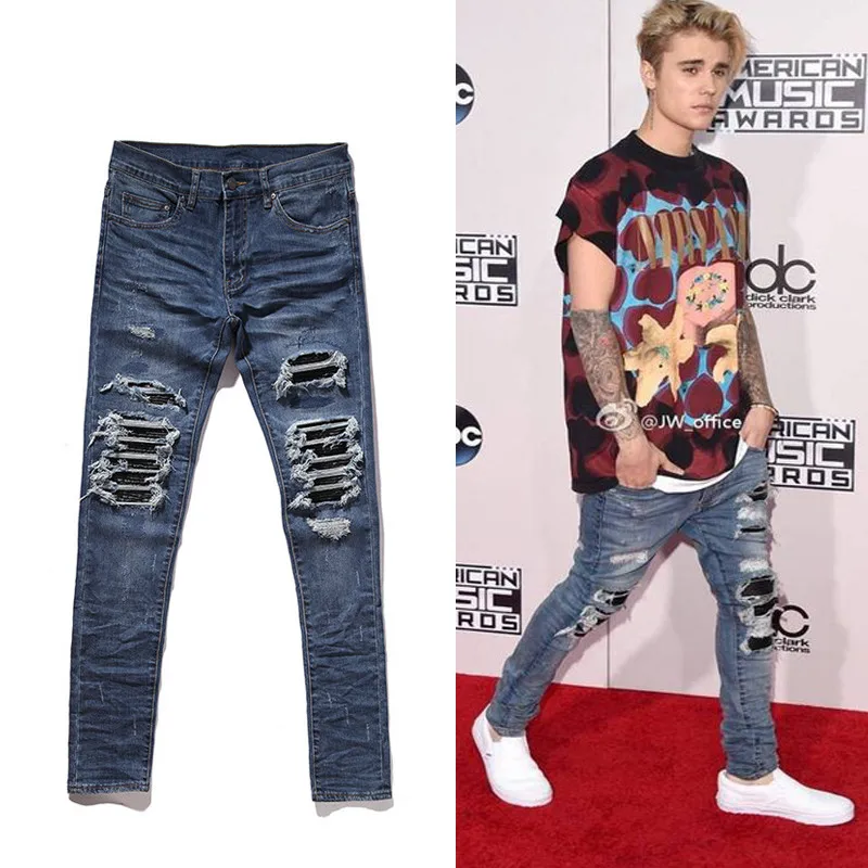 Justin Bieber busana pria Jeans 