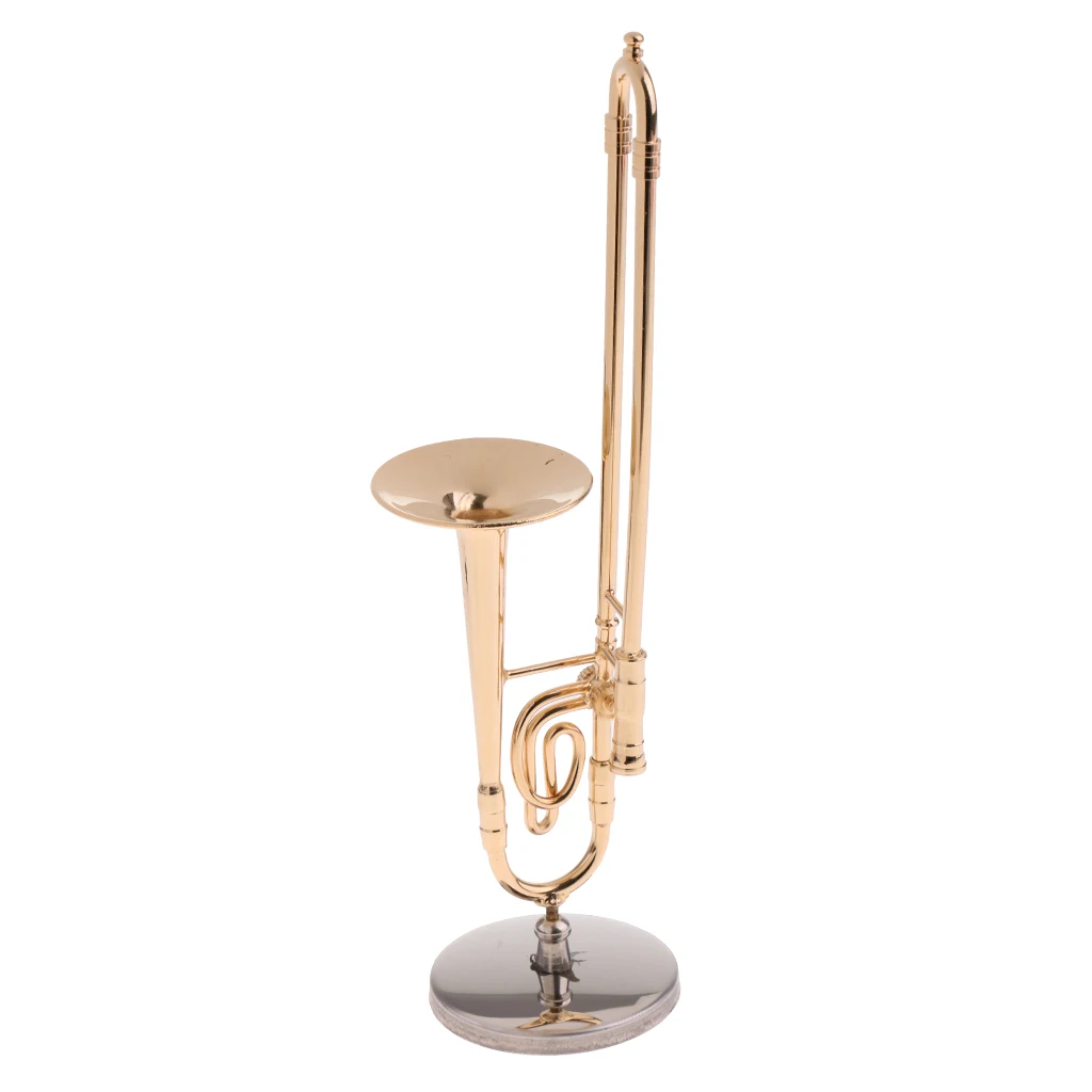 MagiDeal 1/6 Scale Miniature Copper Harp Model Miniature Musical Instrument for Action Figures Dolls Dollhouse Home Office Decor