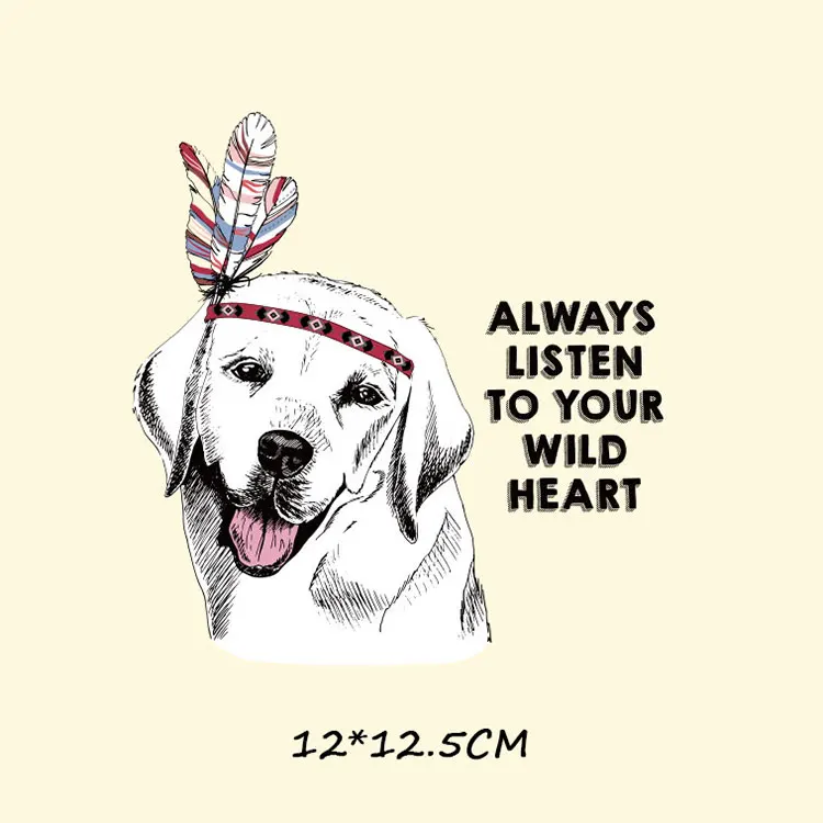 Cartoon Commic Glasses Dog Heat Transfer Patches For Clothes T-shirts DIY Clothing Accessories Ironing Applique | Дом и сад