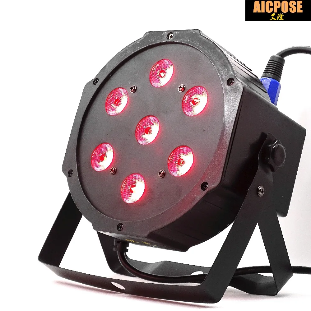 10 шт. 7x12 Вт горит Пар RGBW 4in1 Телевизор с номинальной с 10 в 1 кейс dmx512 disco огни профессиональный этап dj оборудование для