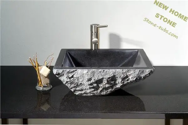 Natural Stone Vessel Sinks Square Shape Block Cut Out Absolutly Natural Stone Vessel Sinks Square Shape