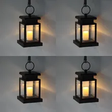 4 шт. солнечное декоративное освещение для сада для зонтика дерево заборный Фонарь подвесной светильник теплый белый ярд светодиодный светильник