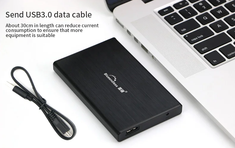 Из RU алюминиевый HDD корпус sata в usb 3,0 hdd коробка для 1 ТБ жесткий диск 2,5 ''hdd caddy для OS/Windows/MAC blueendless