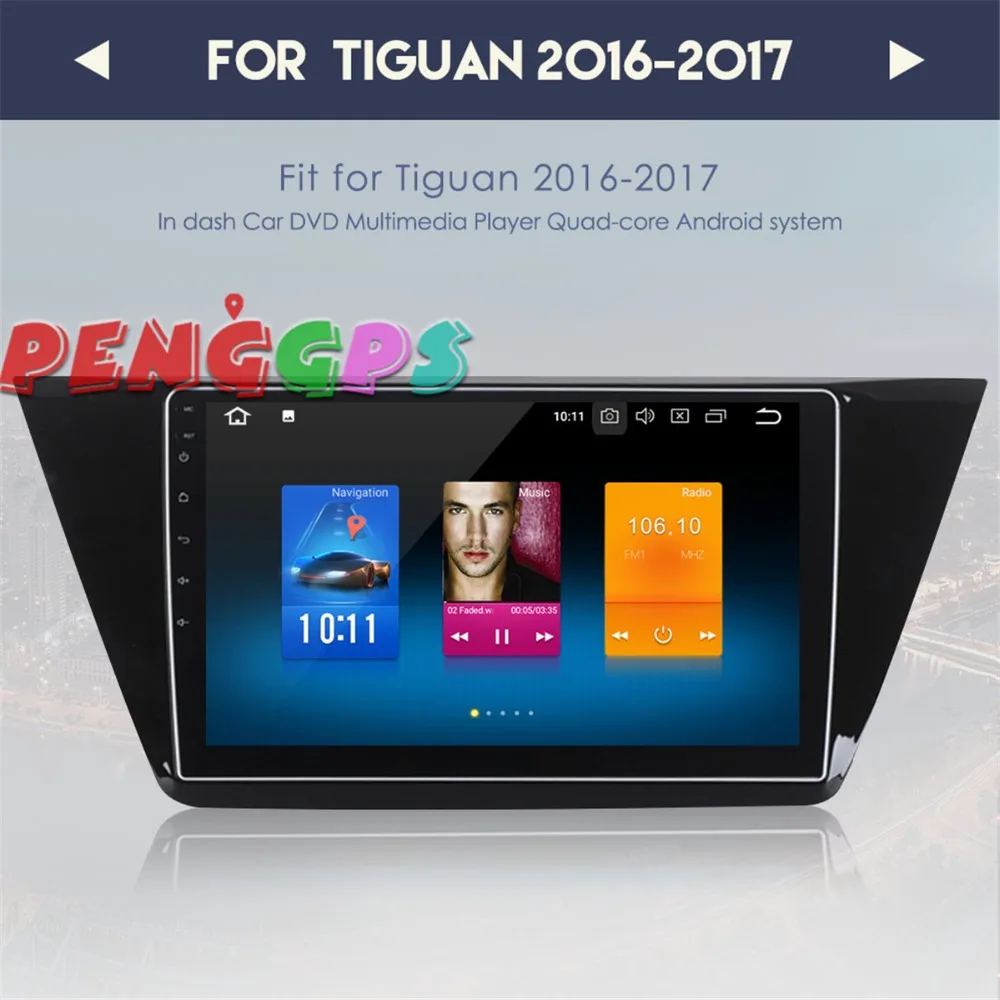 Android 8 0 7 1 Автомагнитола Стерео GPS головного устройства Navi для Volkswagen VW Tiguan 2016 2017 2018