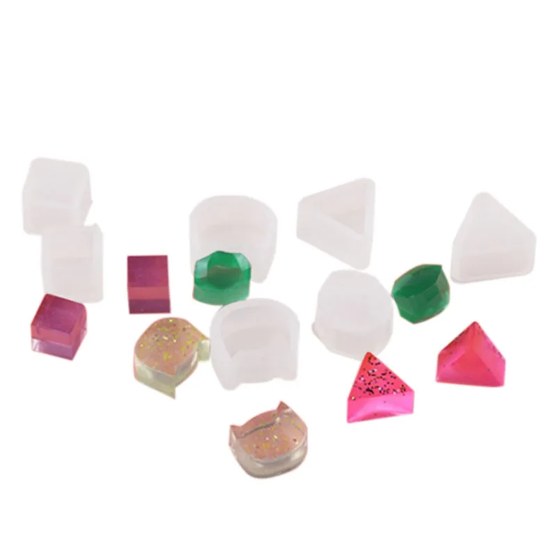

NEW-8Pcs Assorted DIY Earrings Silicone Mold Jewelry Pendant Bracelet Resin Casting Mould for DIY Craft Making
