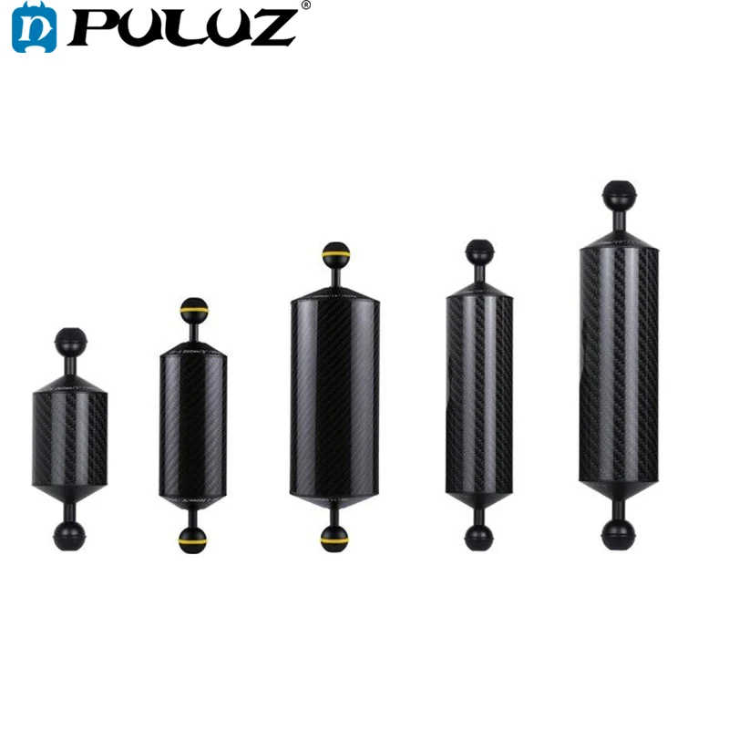 Kaufen PULUZ Carbon Faser Float Auftrieb Aquatische Arm Dual Ball Schwimm Arm Tauchen Kamera Unterwasser Tauchen Tablett