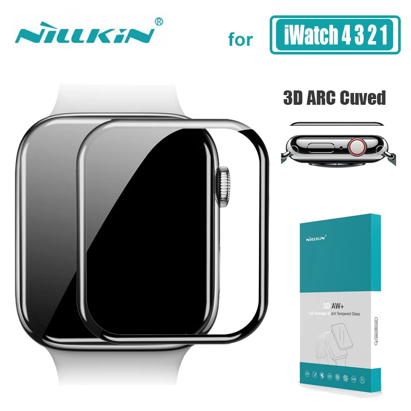 Стекло Nillkin 3D AW + HD для iWatch Series 4 3 2 1 полное покрытие закаленное стекло Защита