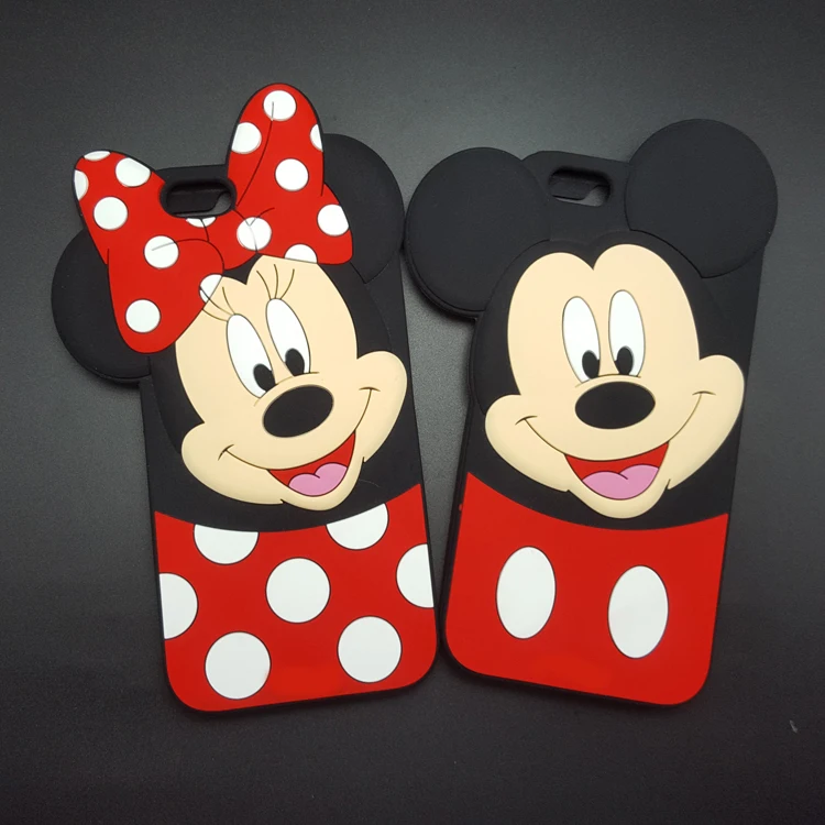 

Cartoons Cute minnie bow-knot soft Silicone Phone case for iPhone 5 5s SE 6 6s 9 plus 4.7 5.5 Fundas Rubber cover Cases
