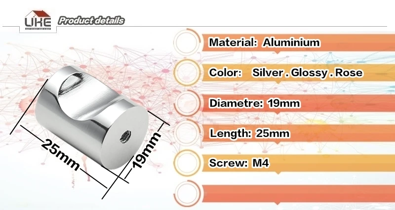 10 шт. в упаковке 25 мм Диаметр алюминиевые маленькие ручки мебельные ручки