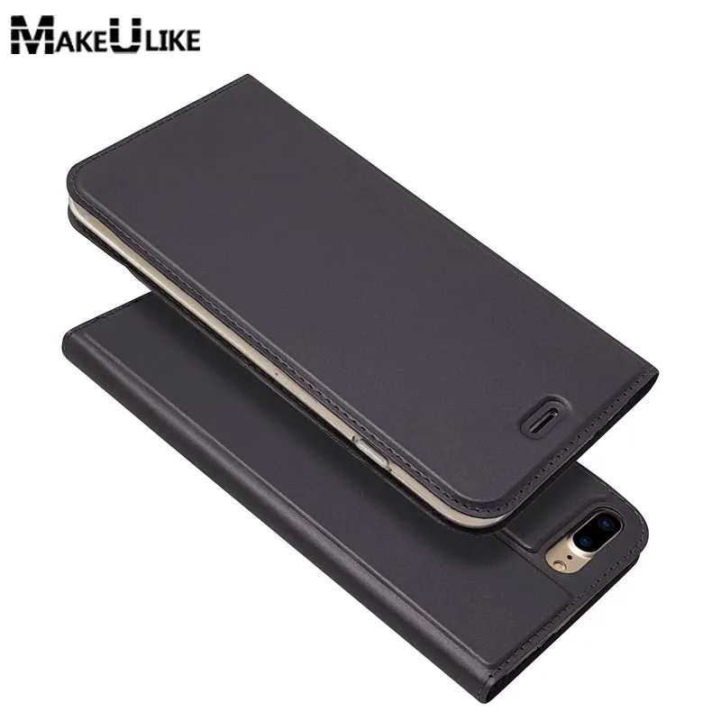 MAKEULIKE Slim Case For IPhone 8/8 Plus Flip Cover PU Leather Mobile Phone Bags Cases