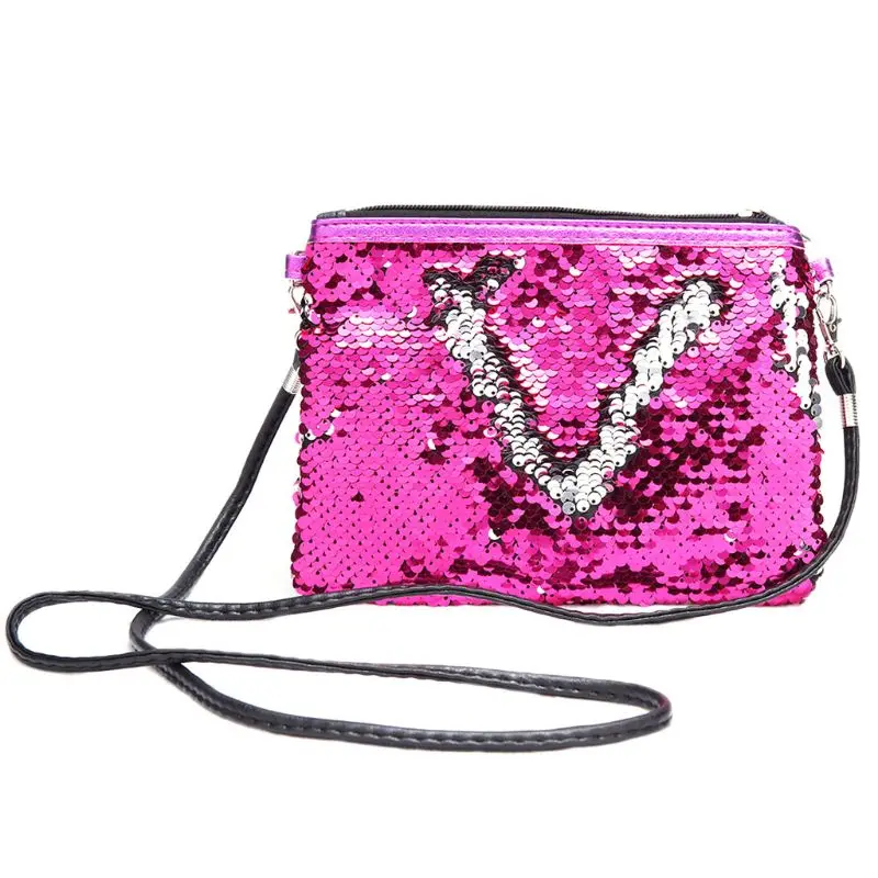 

Women Fashion Handbag Glitter Sequin Small Handbag Makeup Bags Shoulder Bag