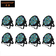 Gigertop TP-P01 8 шт./лот пластиковый корпус 54 RGBW светодиодные par-прожекторы свет R: 12G: 18 B: 18 W: 6 одноцветные DMX 512 Control 8 каналов 60 W