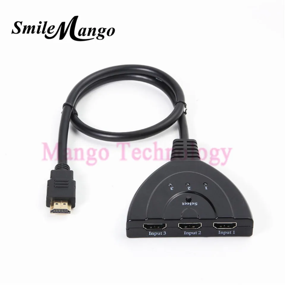 Smilemango 1080 P HD ТВ Кабель-адаптер 3 Порты и разъёмы HDMI Multi Дисплей автоматическое переключение концентратор Box Splitter