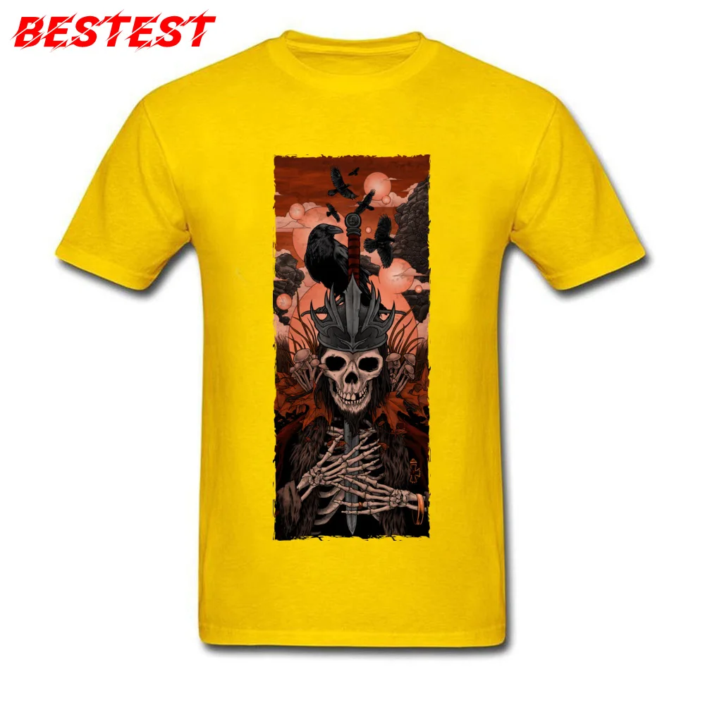 Heavy Lies the Crown T-shirts Camisa Short Sleeve Wholesale O-Neck All Cotton Tops T Shirt cosie T Shirt for Men ostern Day Heavy Lies the Crown yellow
