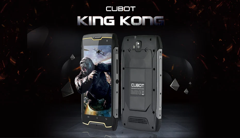 Cubot Kingkong IP68 водонепроницаемый ударопрочный 4400 мАч большой аккумулятор MT6580 четырехъядерный Android 7,0 2 Гб ram 16 Гб rom смартфон