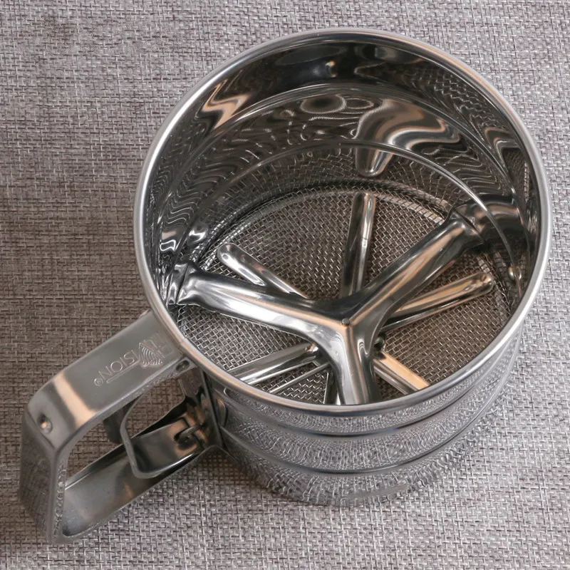 

Baking Tools Sifters &Shakers 250ml Stainless Steel Single Tier Manual Cup Flour Sieve Boulimia Sieve Cup Screen Mesh