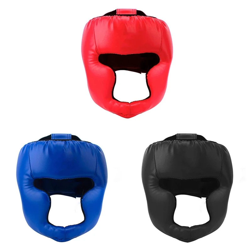 Шлем для профессиональной тренировки бокса Sanda Защитное снаряжение шлем закрытый шлем Муай Тай бои красный