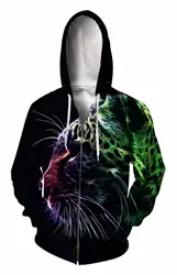 Zip-Up Hoodie 3d Принт мягкий тигр Костюмы Для женщин Для мужчин топы с капюшоном Повседневное Кофты на молнии наряды Пальто пот магазин при