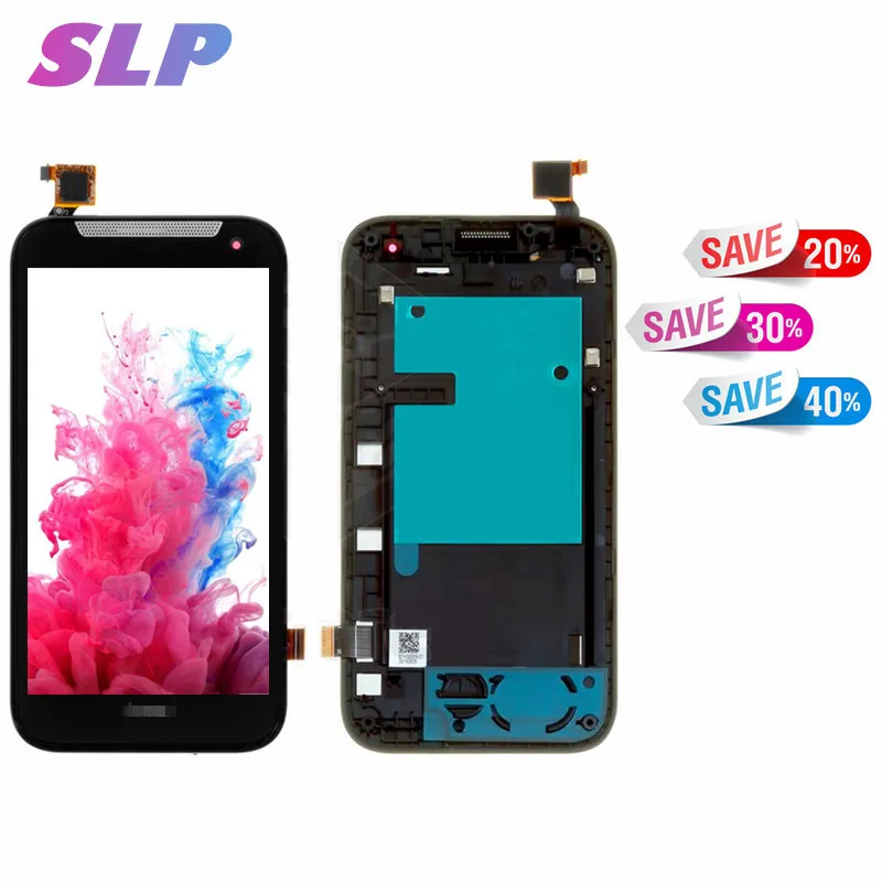 

Skylarpu New 4.5''inch Complete LCD For HTC Desire 310 Dual Sim D310 LCD Display + Touch Digitizer Screen glass with front frame