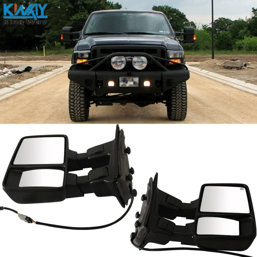 Зеркала King Way для 03 07 Ford F250/F350/F450/F550 сверхмощный указатель поворота с сигнальной