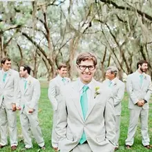 Новинка жениха смокинг с лацканами с тупым углом Мужской Костюм Кот Groomsmen/Best Man свадебное/костюмы для выпускного(куртка+ брюки+ галстук+ пояс