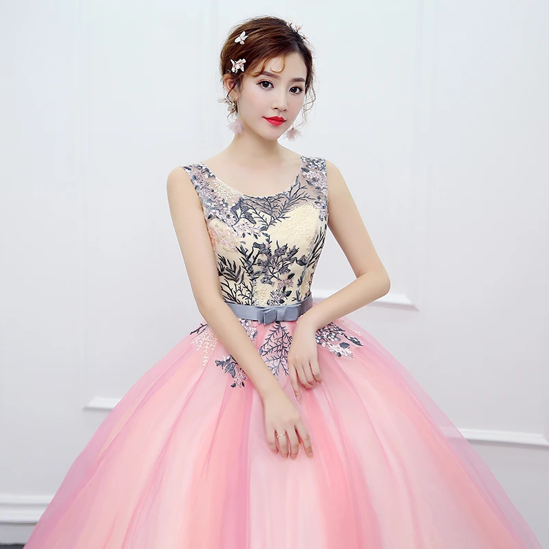 Бандажное платье Vestidos De 15 Anos Бальные розовые сетчатые платья Элегантное платье принцессы с бантом для девочек бальное платье для светской девушки с открытой спиной под заказ