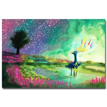 

NICOLESHENTING Pokemon XY Anime Game Art Silk Poster 12x18 24x36 inches Pocket Monster Pikachu Wall Picture 015
