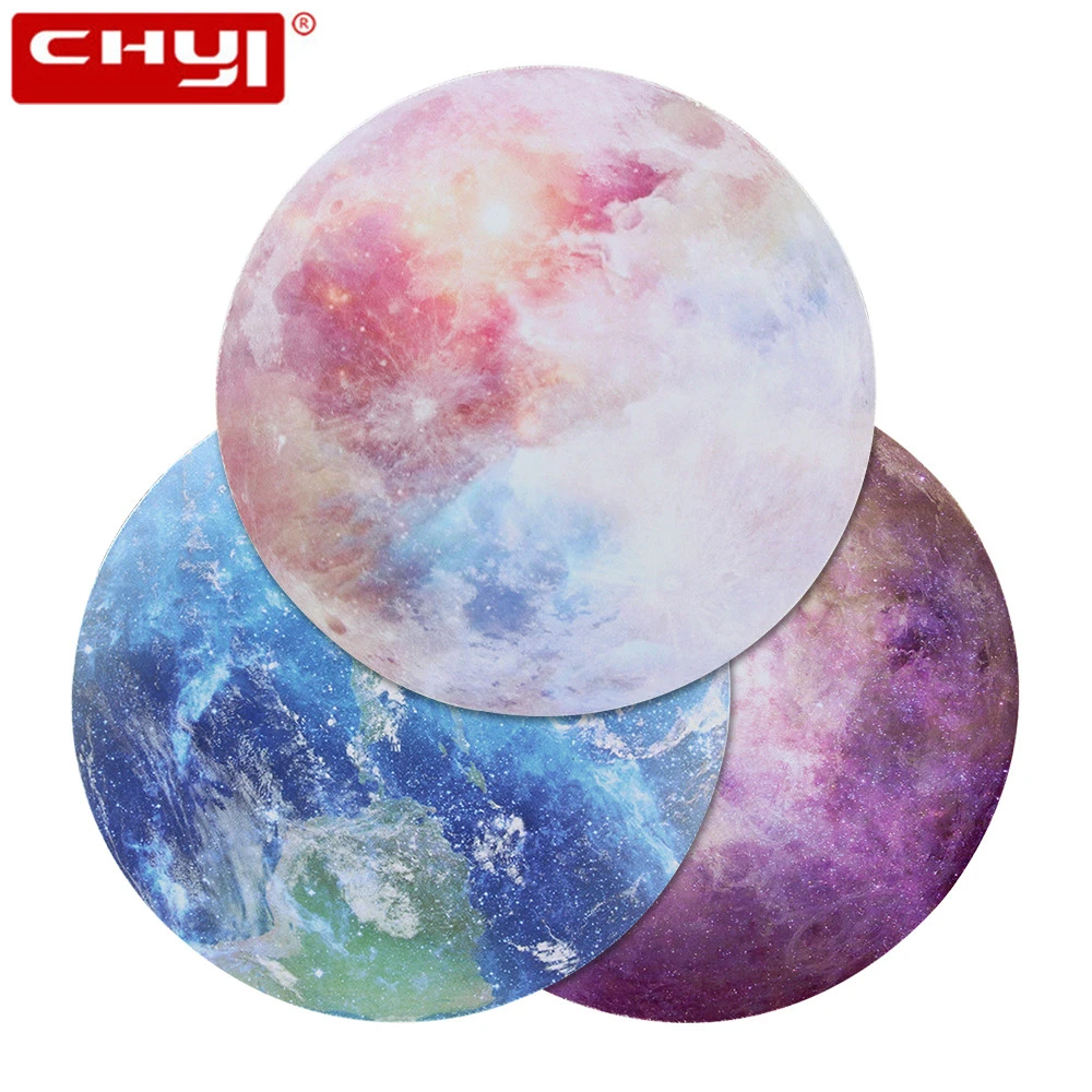 

CHYI Round Rubber Mouse Pad Planet Series Mouse Mat Earth/venus/moon Printing Design Small Size Gaming Mousepad For Overwatch