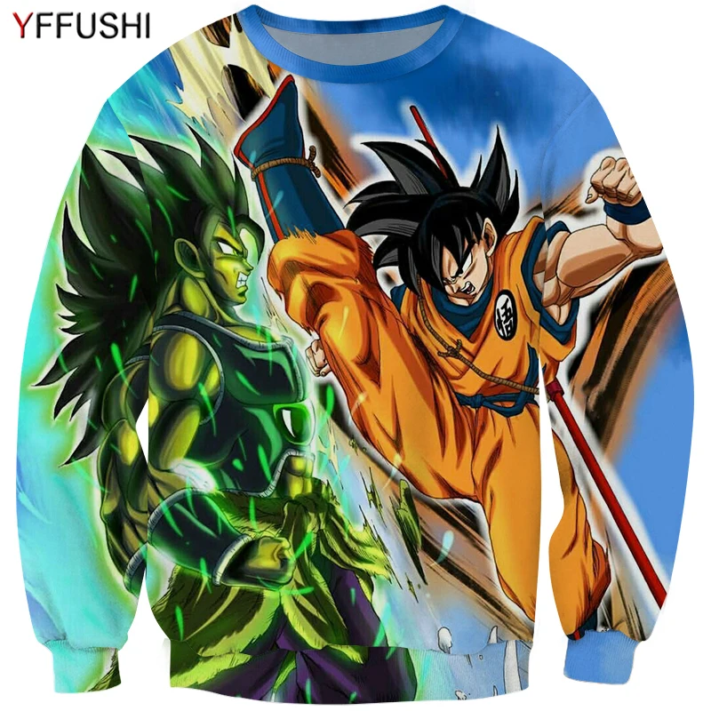 YFFUSHI 3D толстовки мультфильм Dragon Ball Гоку одежда с длинным рукавом круглым вырезом