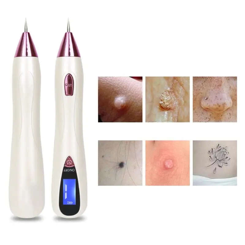 

Skin Care Laser Mole Tattoo Freckle Removal Pen LCD Sweep Spot Mole Removing Wart Corns Dark Tag Remover Beauty Machine USB Rech