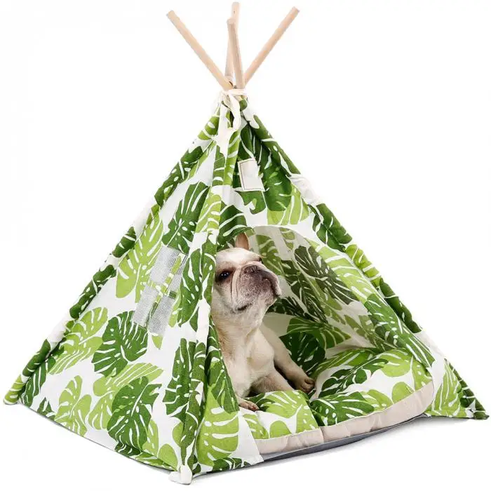 Pets Teepee Dogs Cats Rabbits Bed Oxford Cloth Linen Portable Pet Tents Houses Store