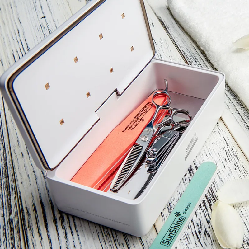 

SUNUV UV Sterilizer Box Beauty Tools 8pcs uvc leds Sterilizer Storage Box 2 Portable Disinfection Box for Salon Nail Art Tools