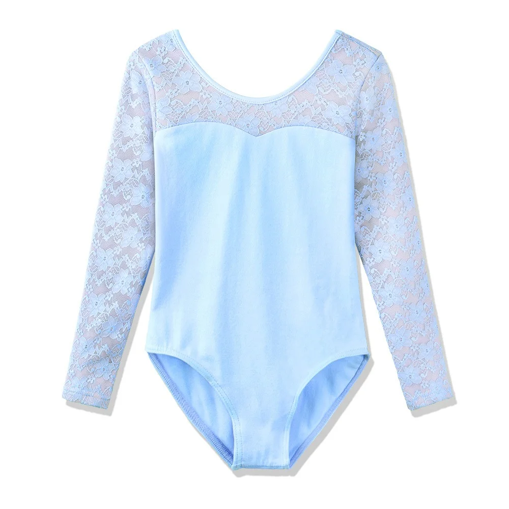 

BAOHULU Kids Ballet Leotards Dance Wear Lovely Baby Girls Lace Long Sleeves Ballet Dress Gymnastics Leotards Acrobatics Costumes