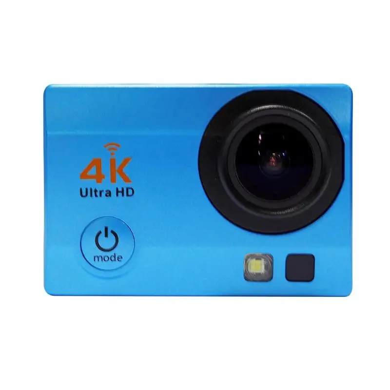 4K экшн-Камера Ультра HD WIFI подводный водонепроницаемый 140 ° широкоугольная камера записи с пультом дистанционного управления - Цвет: Синий