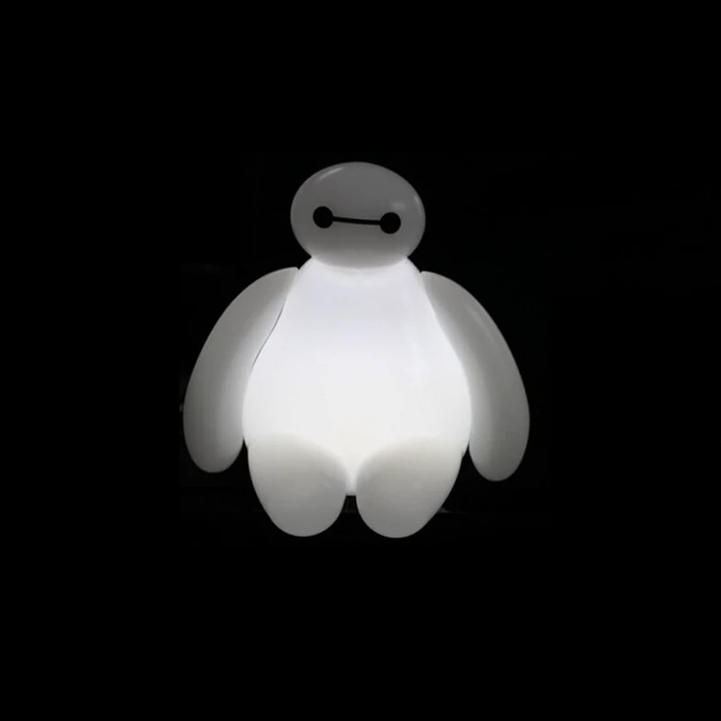 Светодиодный ночник BayMax с большим Героем из 6 мультфильмов белый милый