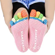 Женские нескользящие носки для занятий йогой из акрилового волокна, для занятий танцами, фитнесом, абсорбирующие, дышащие, спортивные, теплые носки для занятий спортом