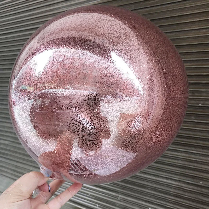 

Wedding Decoration Glitter Balloons DIY Transparent Balls Helium Big Balls Bobo Round Ballons Event Party Deco PVC Baloon S1XN
