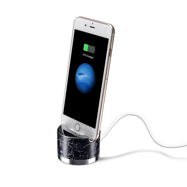 Fashion Aluminum Metal Cell Phone Desk Charging Stand Holder Dock Fashion Aluminum Metal Cell Phone Desk Charging Stand Holder Dock Station For Airpods Le Iphone X