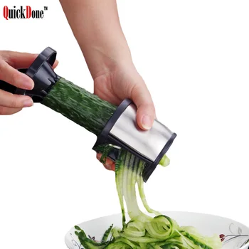 

QuickDone Spiral Funnel Graters Vegetable Slicer Carrot Cucumber Fruit Julienne Cutter Stainless Steel Kitchen Accessory AKC6173
