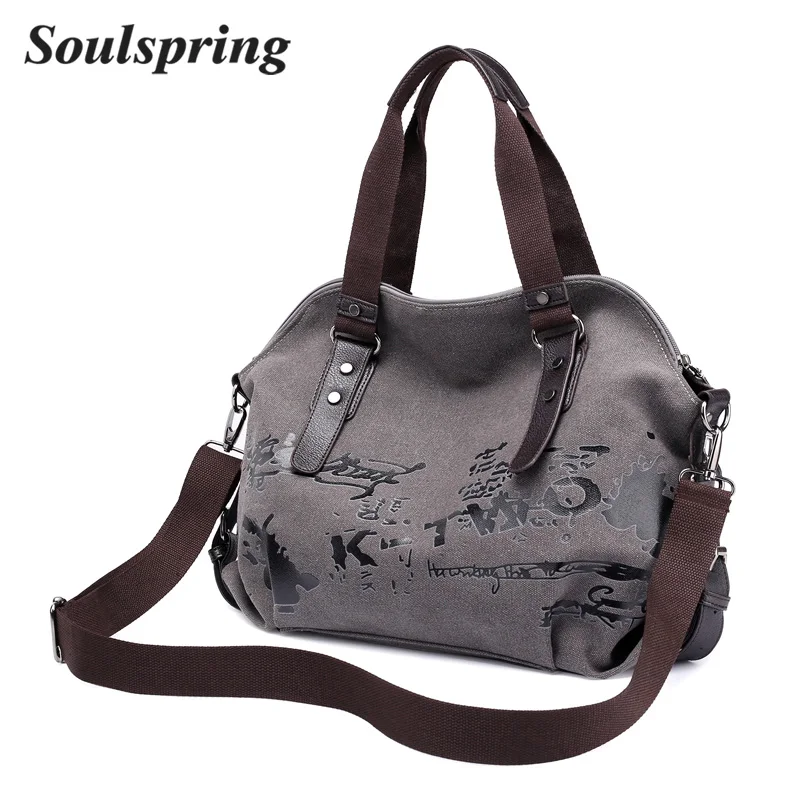 

Vintage Graffiti Women's Bag Canvas Handbag Female Famous Designer Shoulder Bag Ladies Tote Fashion Large Sac a Main Bolsos Muje