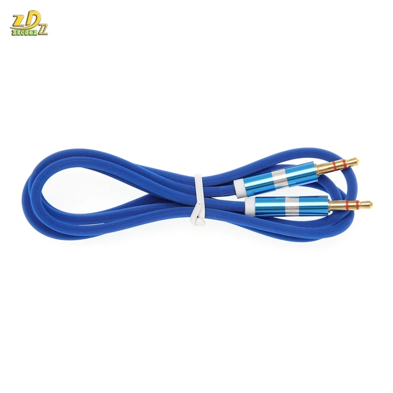 LF Stripe pure color Audio Aux Cable Jack 3 5 mm Male to Male For iPhone Car Headphone Speaker Wire Line wholesale 500pcs lot