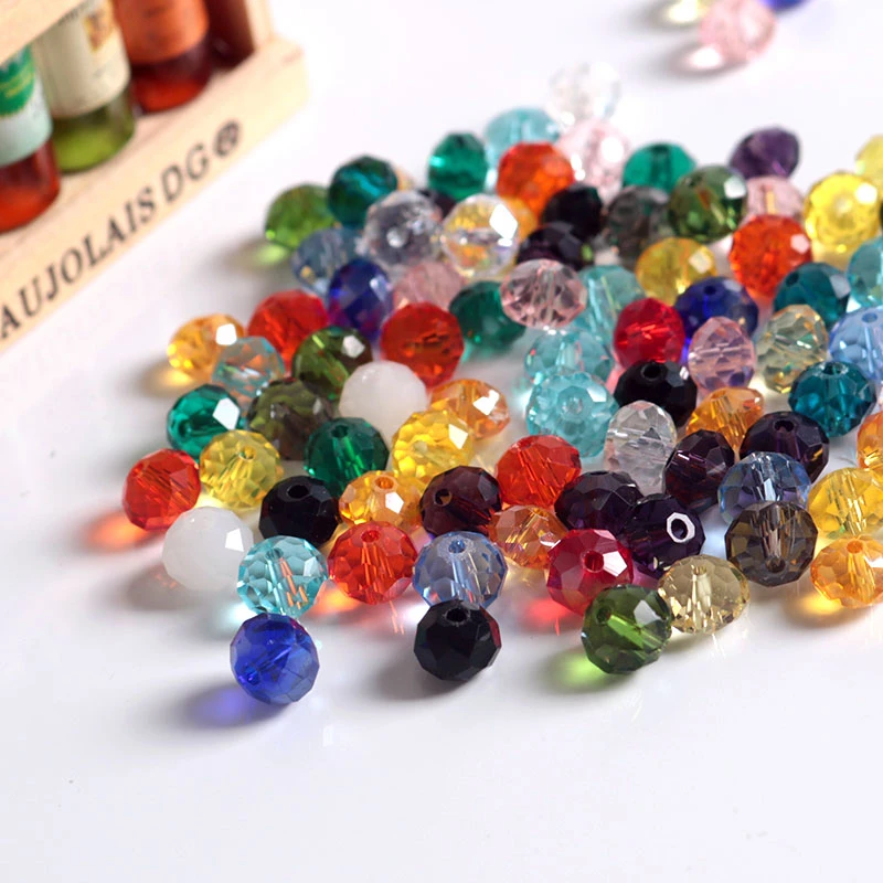 Wholesale 100pcs 3x2mm Rondelle Faceted Crystal Glass Loose Spacer Beads lot DIY Wholesale 100pcs 3x2mm Rondelle Faceted Crystal Glass Loose Spacer Beads lot DIY