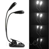 2 Dual Flexible Arms 4 LED Clip-on Lamp for Piano Music Stand Book Reading Light #20/25W ► Photo 1/6